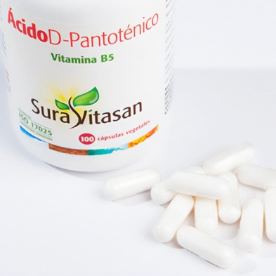 ACIDO D-PANTOTENICO 500 mg. 100 cápsulas SURAVITASAN