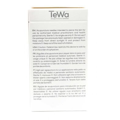 TEWA CB-3050 - 100 AGUJAS SILICONADAS SIN GUIA