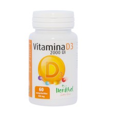 VITAMINA D3 2,000UI 60 Comprimidos Masticables HERDIBEL