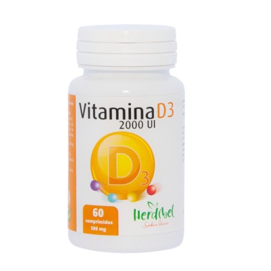 VITAMINA D3 2,000UI 60 Comprimidos Masticables HERDIBEL