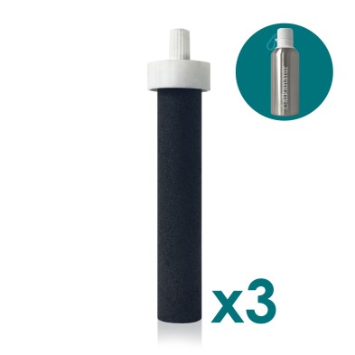 PACK 3 RECAMBIO FILTRO BOTELLA METALICA ALKANATUR GO