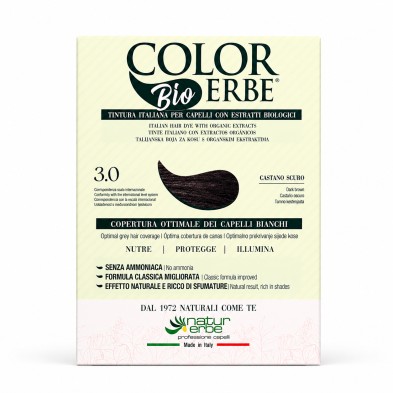 TINTE BIO CLASICO MEJORADO Nº 3.0  CASTAÑO OSCURO NATUR ERBE