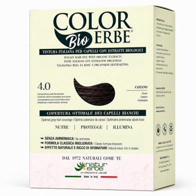 TINTE BIO CLASICO MEJORADO Nº 4.0  CASTAÑO NATUR ERBE