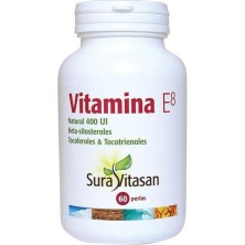 VITAMINA E8  natural 400 U.I. con tocoferoles 60 perlas SURAVITASAN