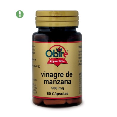 VINAGRE DE MANZANA 500 mg. 60 caps. OBIRE