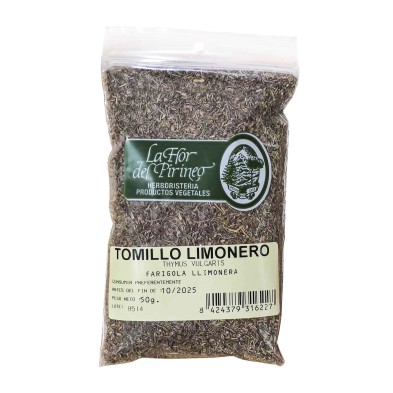 TOMILLO LIMONERO HOJAS EXTRA 50 gr. LA FLOR DEL PIRINEO