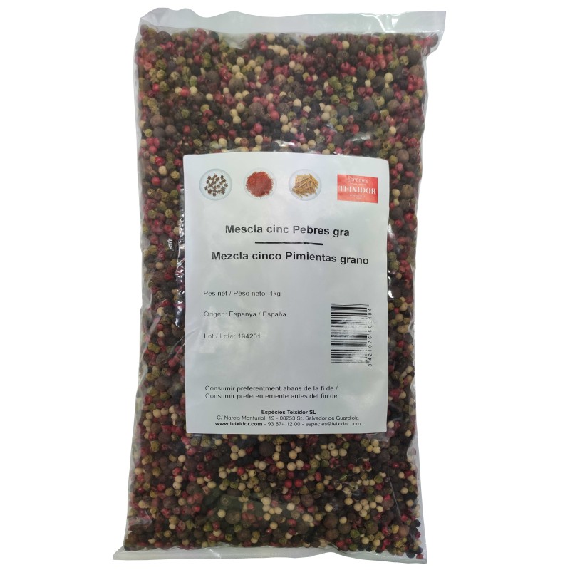 MEZCLA 5 PIMIENTAS 1 Kg.  LA FLOR PIRINEO