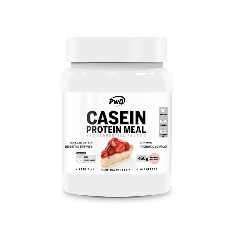 CASEIN PROTEIN MEAL 450 gr. TARTA DE QUESO CON FRESA PWD NUTRITION