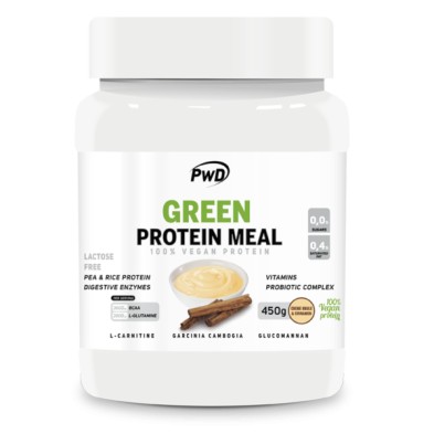 GREEN PROTEIN MEAL 450gr. CREME BRULE & CINNAMON PWD