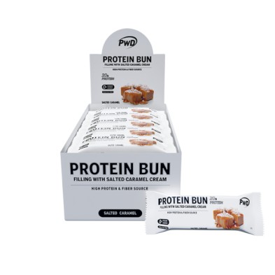 PROTEIN BUN 15 x 60g. SALTED CARAMEL PWD NUTRITION