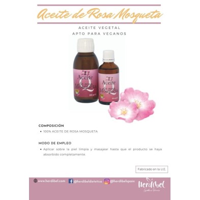 ACEITE DE ROSA MOSQUETA  1ª presion en frio 50 ml. HERDIBEL