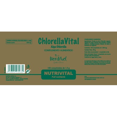 CHLORELLAVITAL 1000 mg. 100 comp. HERDIBEL