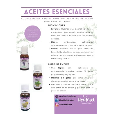 ACEITE ESENCIAL LAVANDA 10 ml. HERDIBEL