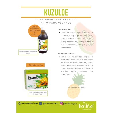 KUZULOE Botella 500 ml. HERDIBEL