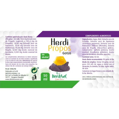 HERDIPROPOS GOTAS 50 ml. SIN ALCOHOL HERDIBEL