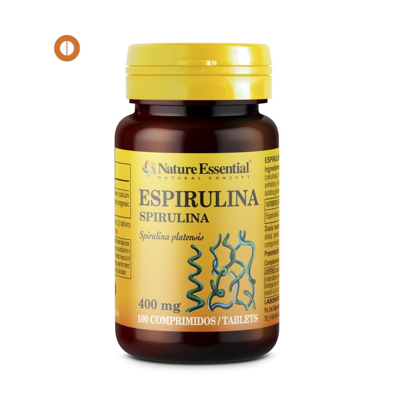 ESPIRULINA 400 mg. 100 tab. NATURE ESSENTIAL