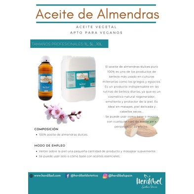 ACEITE DE ALMENDRAS 10 Litros. HERDIBEL