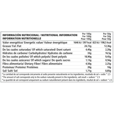 PROTEIN CAKE 400GR. (12 REBANADAS) DARK COOKIES