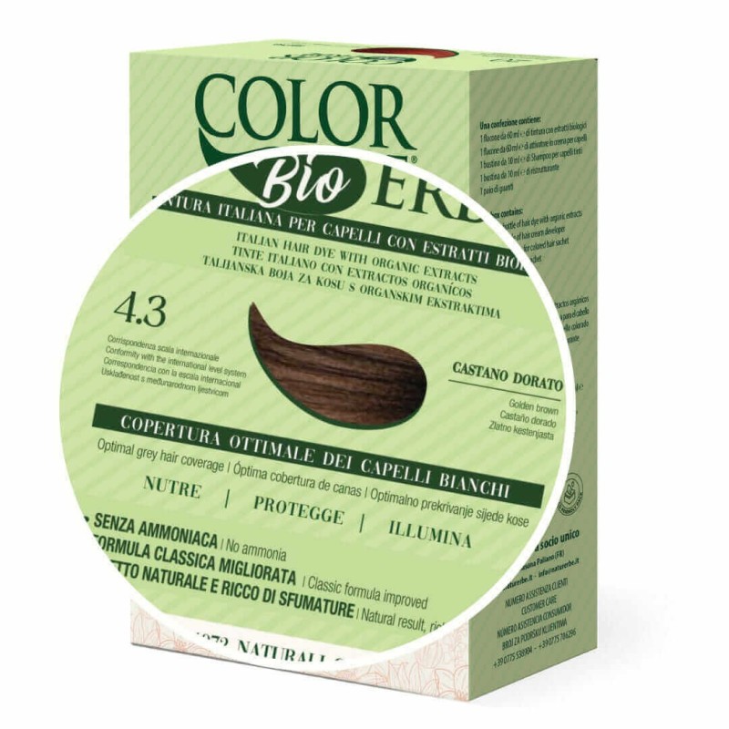 TINTE BIO CLASICO MEJORADO Nº 4.3  CASTAÑO DORADO NATUR ERBE