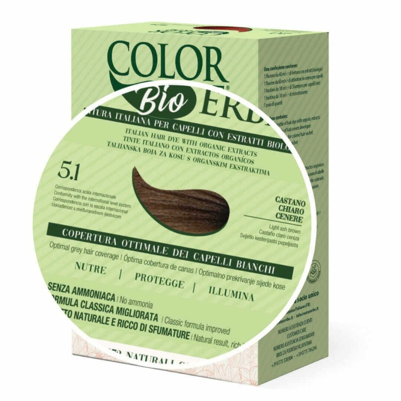 TINTE BIO CLASICO MEJORADO Nº 5.1  CASTAÑO CLARO CENIZA NATUR ERBE