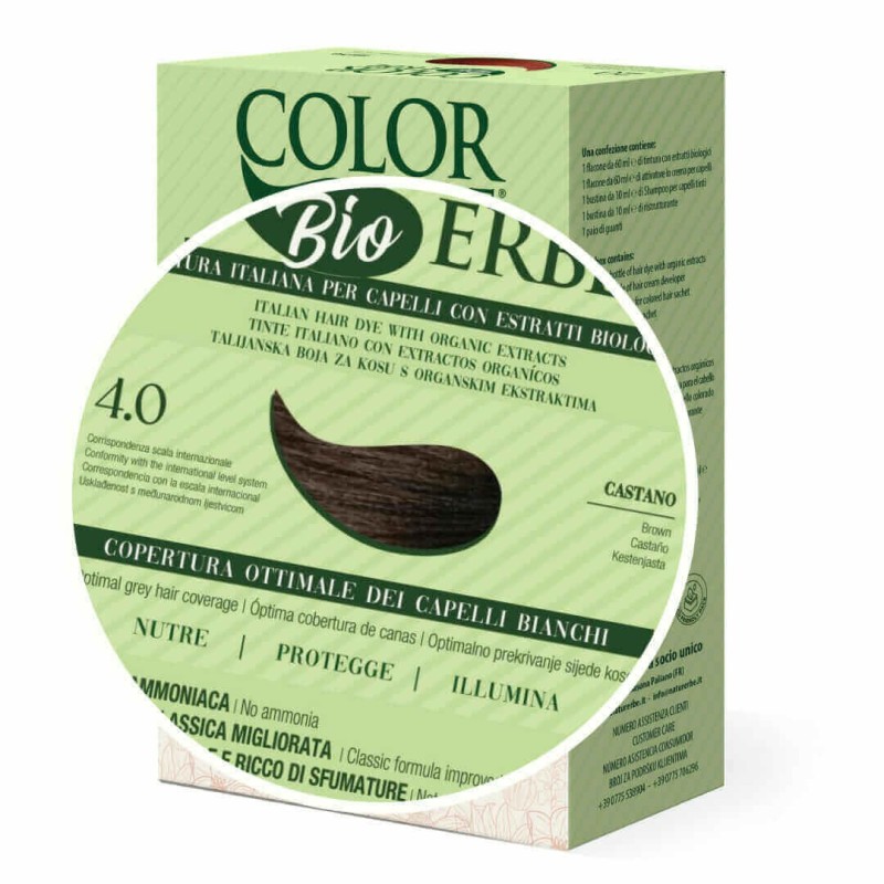 TINTE BIO CLASICO MEJORADO Nº 4.0  CASTAÑO NATUR ERBE