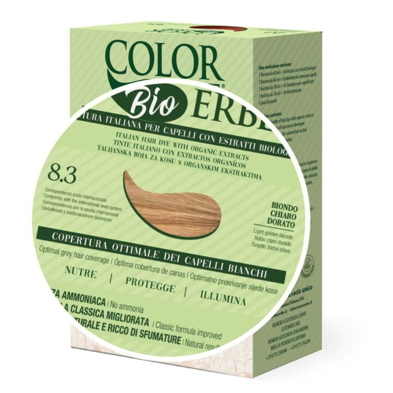 TINTE BIO CLASICO MEJORADO Nº 8.3 RUBIO CLARO DORADO NATUR ERBE TINTE BIO CLASICO MEJORADO Nº 8.3 RUBIO CLARO DORADO NATUR ERBE