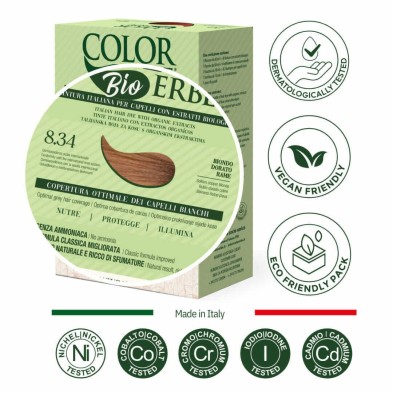 TINTE BIO CLASICO MEJORADO Nº 8.34  RUBIO DORADO COBRE NATUR ERBE