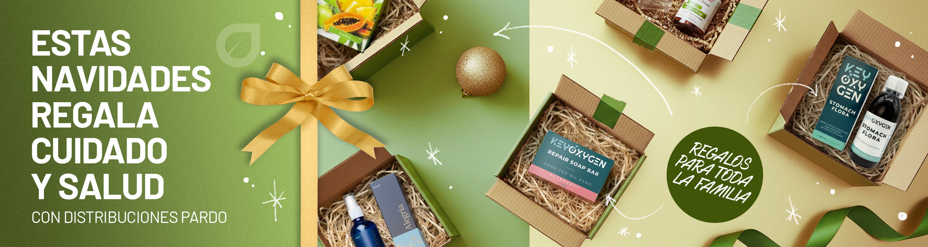 Estas Navidades regala cuidado y salud con Distribuciones Pardo. Regalos para toda la familia.